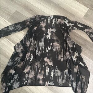 H&M Black and Cream Patterned Cardigan